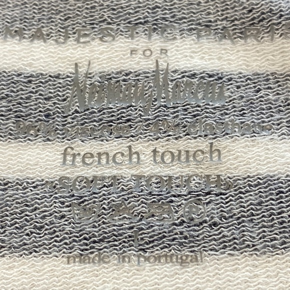 MAJESTIC PARIS FOR NEIMAN MARCUS MARINE MILK STRIPED DRESS SIZE 1 / XS - Picture 13 of 16